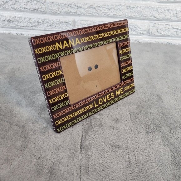 Nana Loves Me Picture Photo Frame Free Standing Grandma 4"x6" S38E - Picture 1 of 9